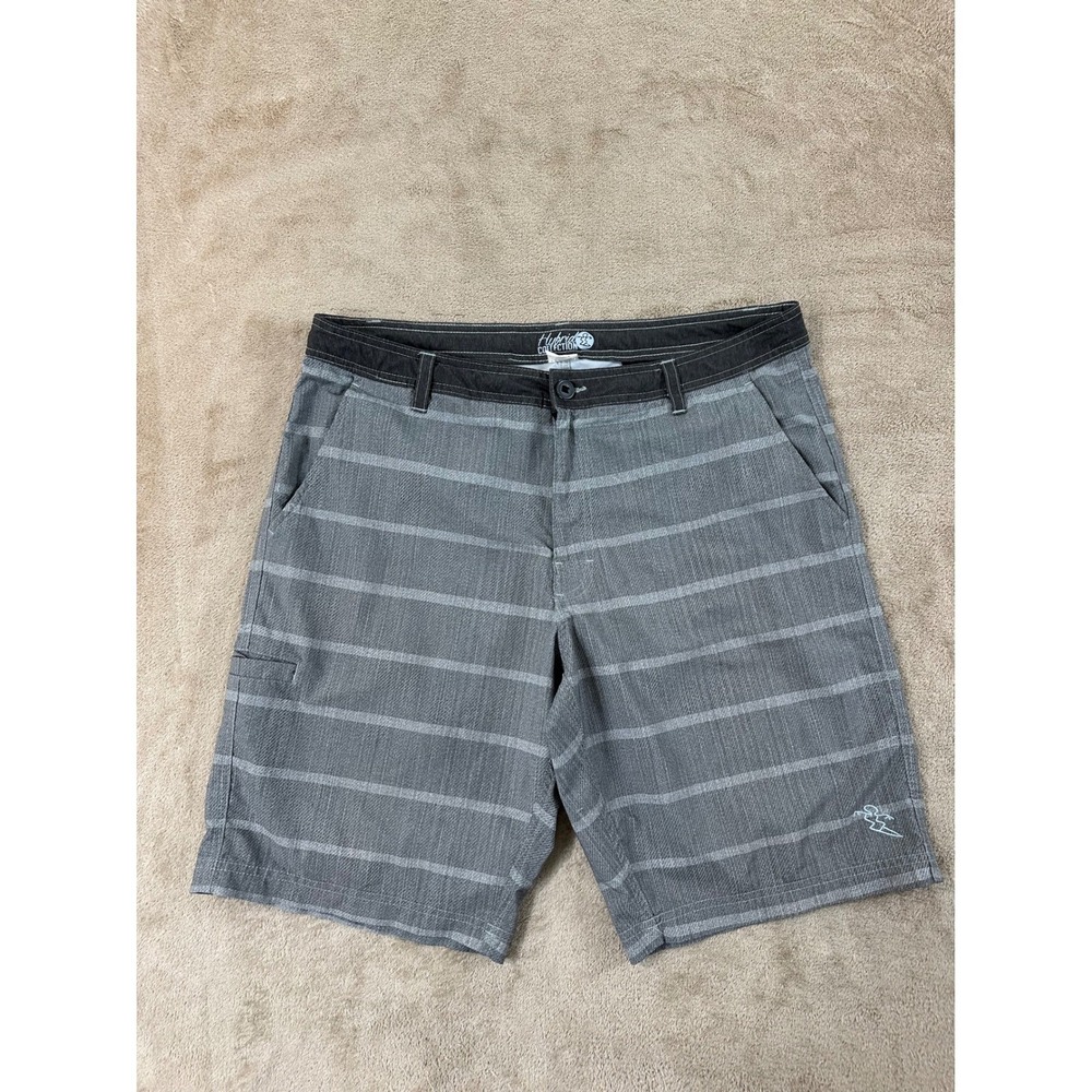 Da Hui Hybrid Collection Board Shorts Men 36 Swim Trunks Stretch Beach Gray EUC